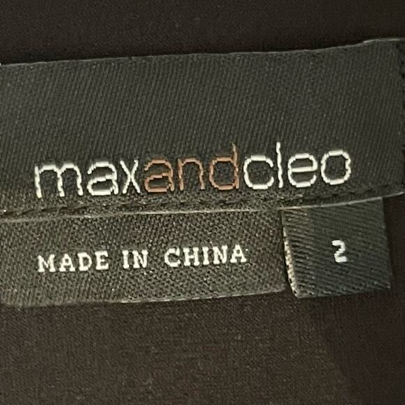 Max And Cleo Black & Metallic Silver WhimsiGoth BabyDoll Chic Dress NWOT Size 2 - Picture 9 of 13